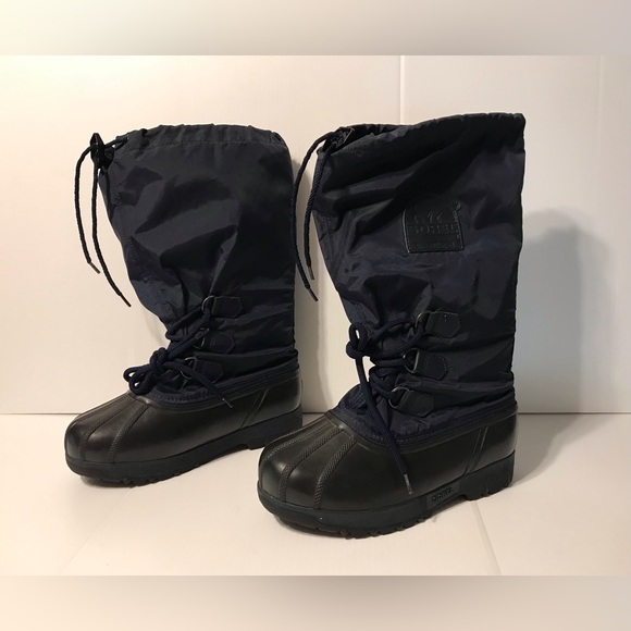 Sorel Shoes - Sorel Snowlion II NL1070-429 Navy winter insulated snow boots women size 7